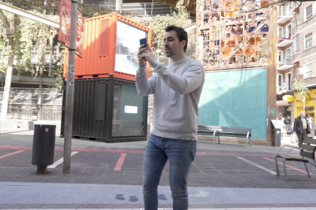 Image of Connected Art, an Augmented Reality project with Avatars created by Imascono for the Zaragoza City Council.