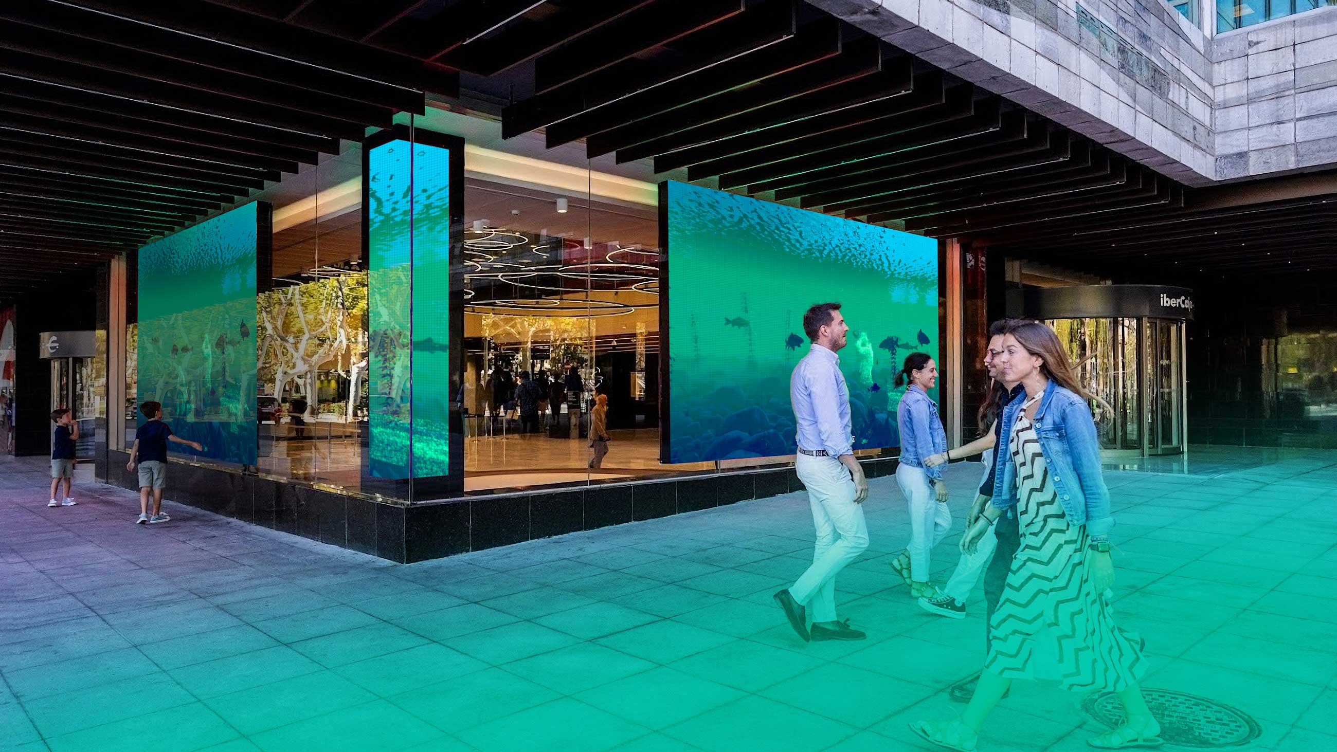 Proyecto Ibercaja Xplora desarrollado por Imascono - publicidad DOOH