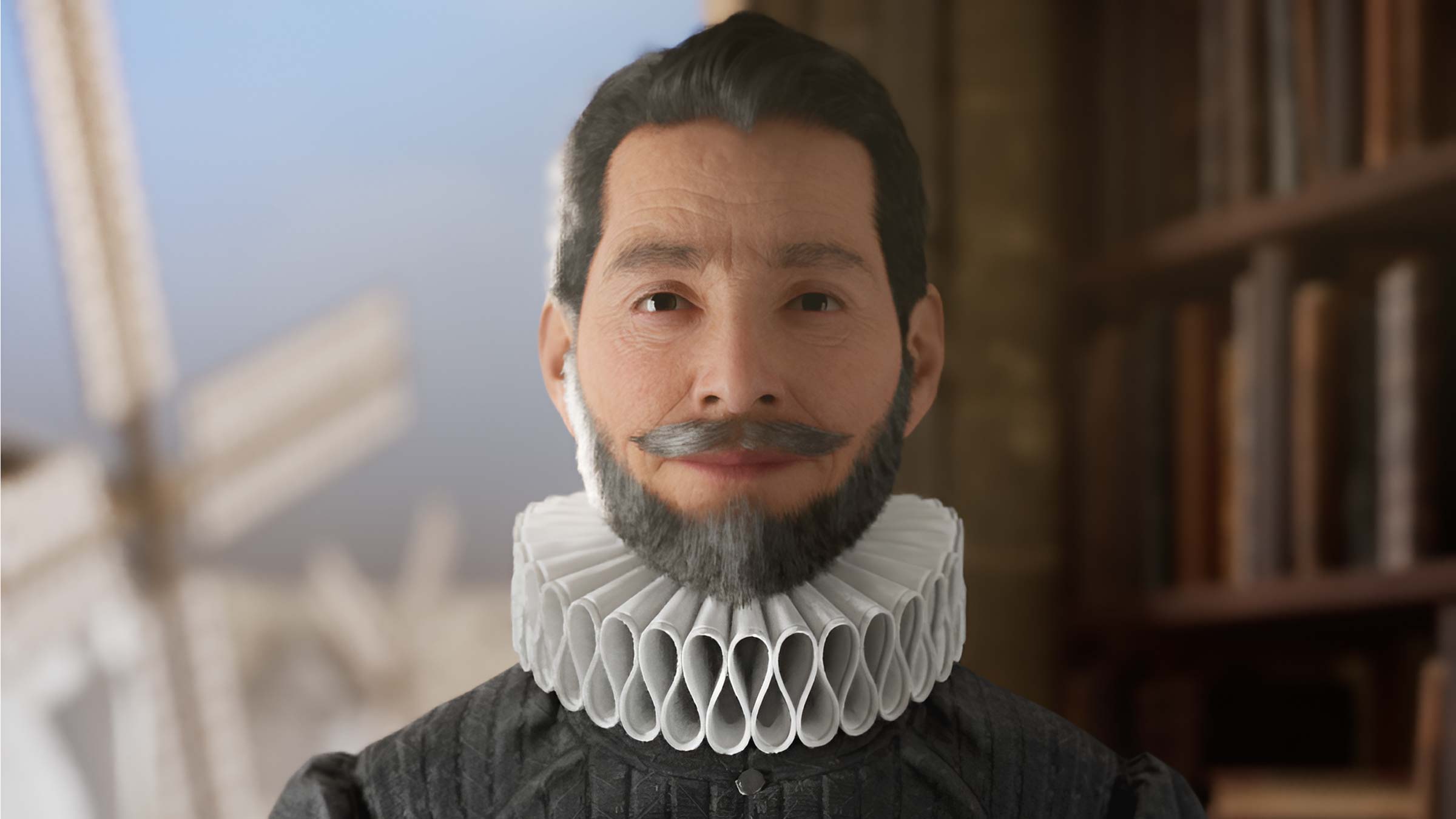 Realidad Aumentada en Hoteles - Avatar de Cervantes con Inteligencia Artificial generativa creado por Imascono