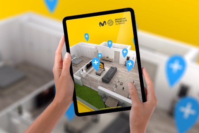 Maqueta interactiva de la casa en Realidad Aumentada para Movistar Prosegur Alarmas