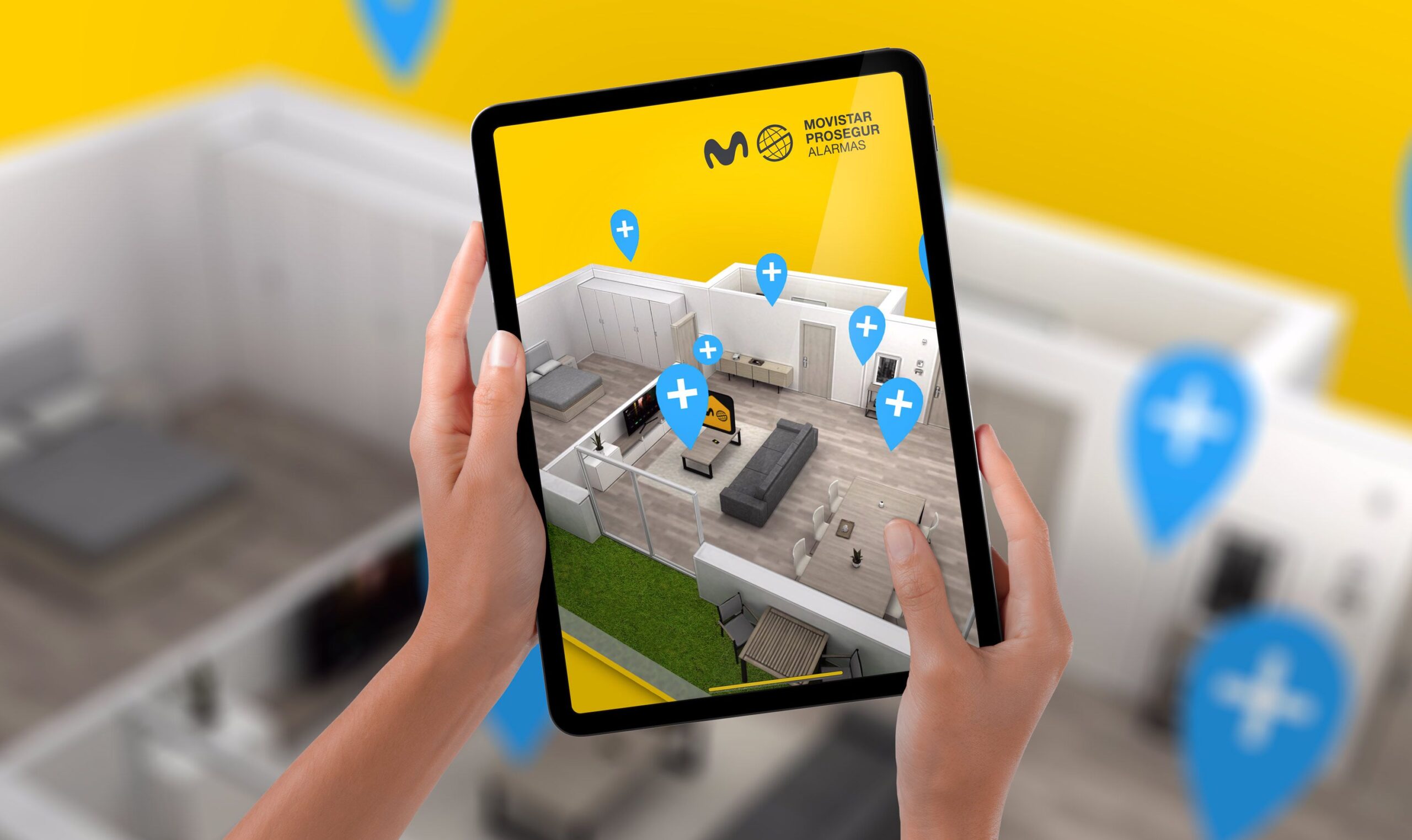 Maqueta interactiva de la casa en Realidad Aumentada para Movistar Prosegur Alarmas